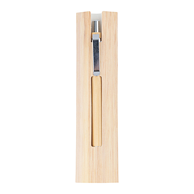 LAKIMUS večné pero/ceruzka bez tuhy z bambusu v obale, béžová