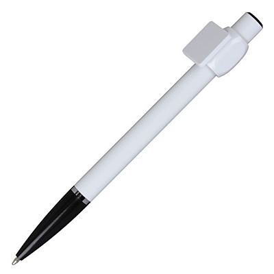 QR kuličkové pero,  černá/bílá