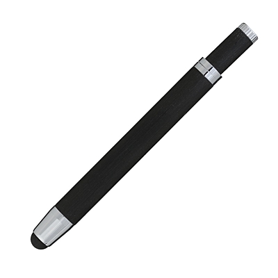 TOPEKA ballpoint pen with stylus,  black