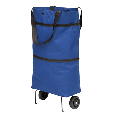 CLANTON shopping bag on wheels,  blue