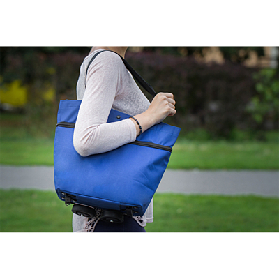 CLANTON shopping bag on wheels,  blue