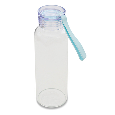 AZURE glass water bottle 500 ml, transparent