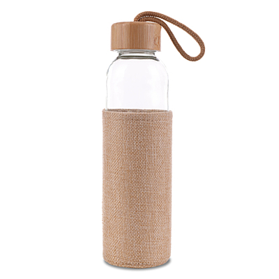 AQUARIUS 500 ml glass bottle, beige