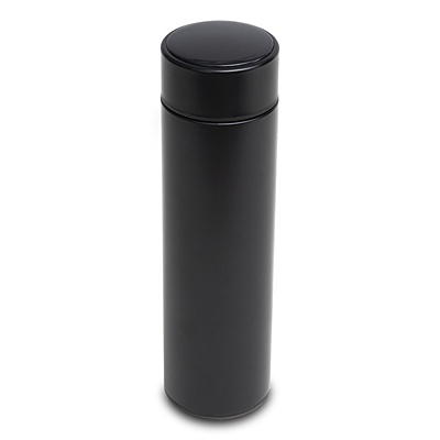 FALCO vacuum flask 420 ml with thermometer, black