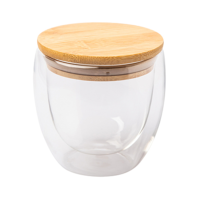 ARBELA 220 ml glass mug, brown
