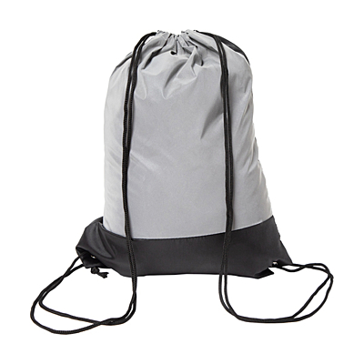 FLASH reflective drawstring backpack, silver