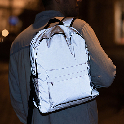 ANTAR reflective laptop backpack, silver
