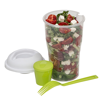 FOODIES salad bowl with fork,  green