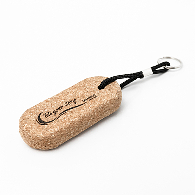 PLIVAT cork keychain, beige