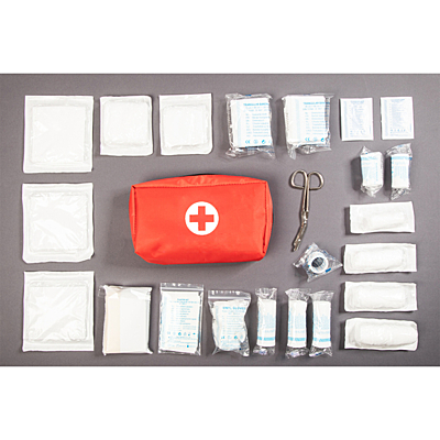 ENTIRE complete first aid kit, red