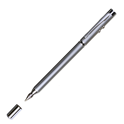 POINTER 4in1 ballpoint pen with laser pointer,  silver