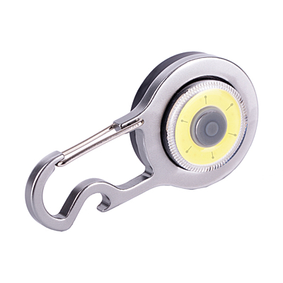 COB LED flashlight, silver