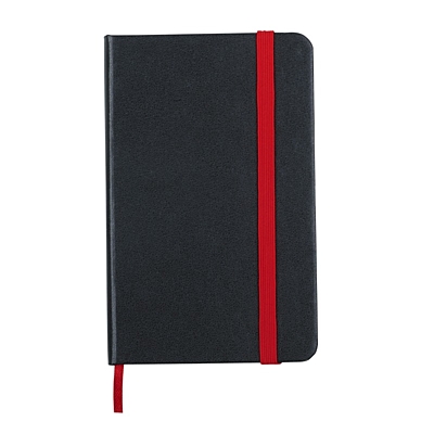 BADAJOZ zápisník s čistými stranami, čierna/červená