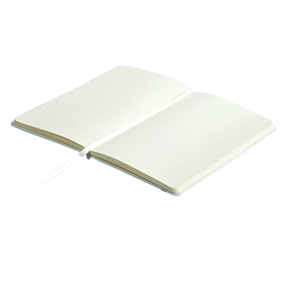 SEGOVIA notebook with clear pages 90x140 / 160 pages,  white