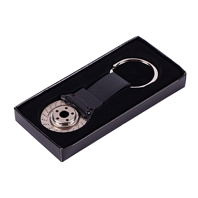 BRAKES metal key ring, silver