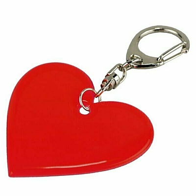 AFFECTION reflective key ring,  red