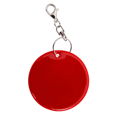 REFLECT RING reflexní přívěsek na klíče,  červená