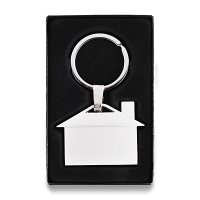 HOUSE RING key ring,  silver