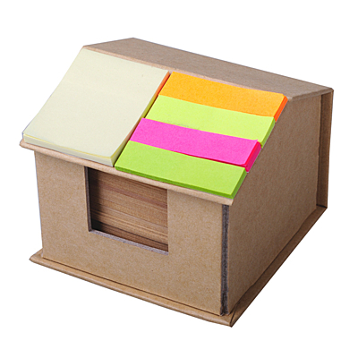 ROOFY set of sticky notes and paper notes,  brown