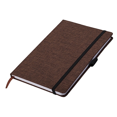 ALMERIA notebook with squared pages 140x210 / 160 pages,  brown