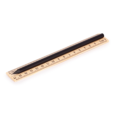 SIMPLE PENCIL set of pencil and ruler, beige