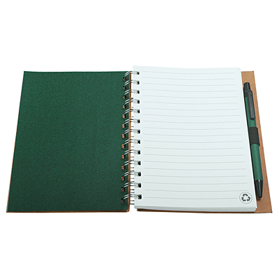 ECO  notebook with clean pages 150x175 / 140 pages with pen