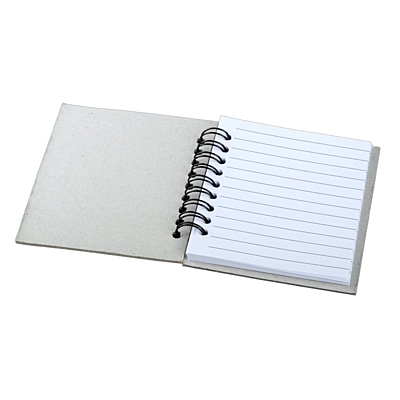 FARFALLA notebook with lined pages 87x97 / 100 pages,  grey