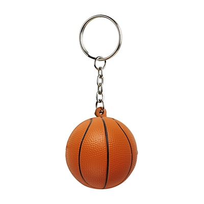 BASKET anti-stress toy key ring,  orange/black