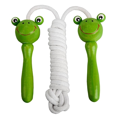 FROGGY jump rope,  white/green