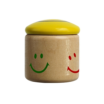 HAPPY FACE sharpener,  yellow/brown