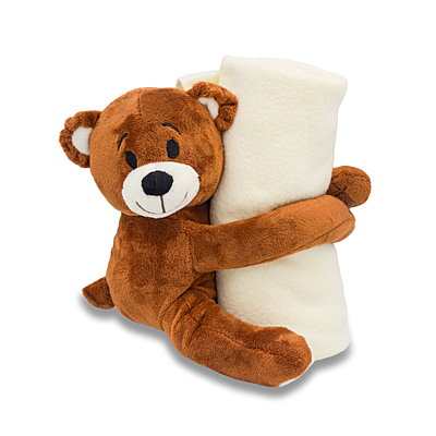 TULI teddy bear with blanket, brown
