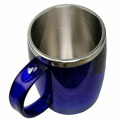 XMAS BARREL  christmas 400ml insulated mug, blue